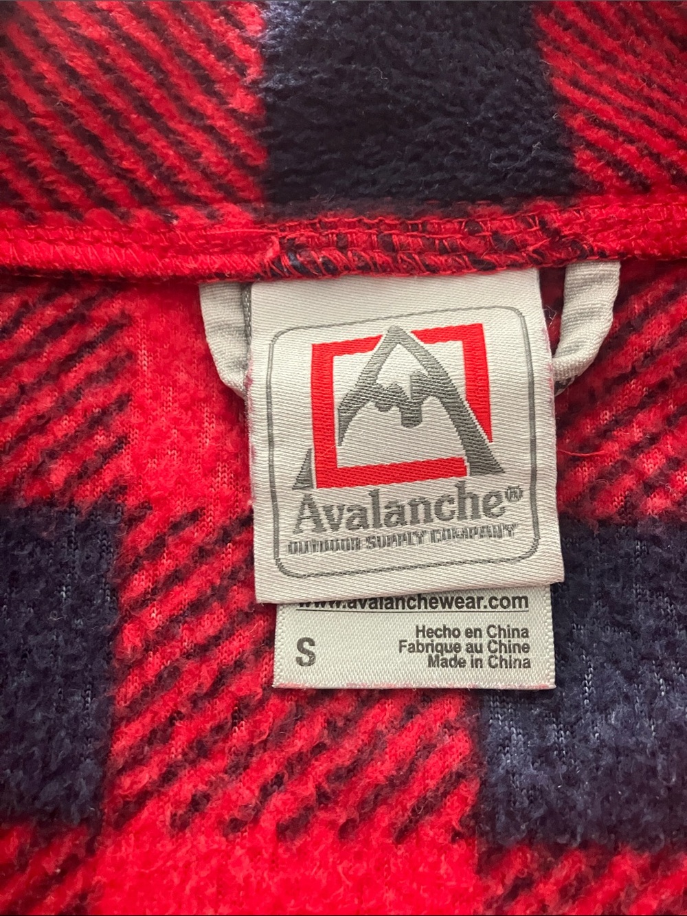 Avalanche Red and Black Plaid Fleece Pullover - Picture 2 of 7